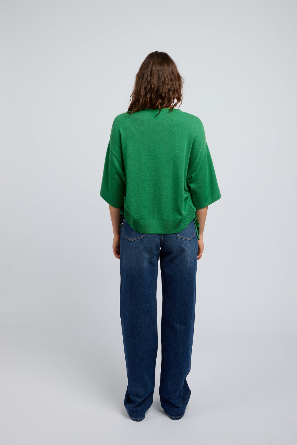 pure cashmere knit adjustable drawstring detail luxury sweater
