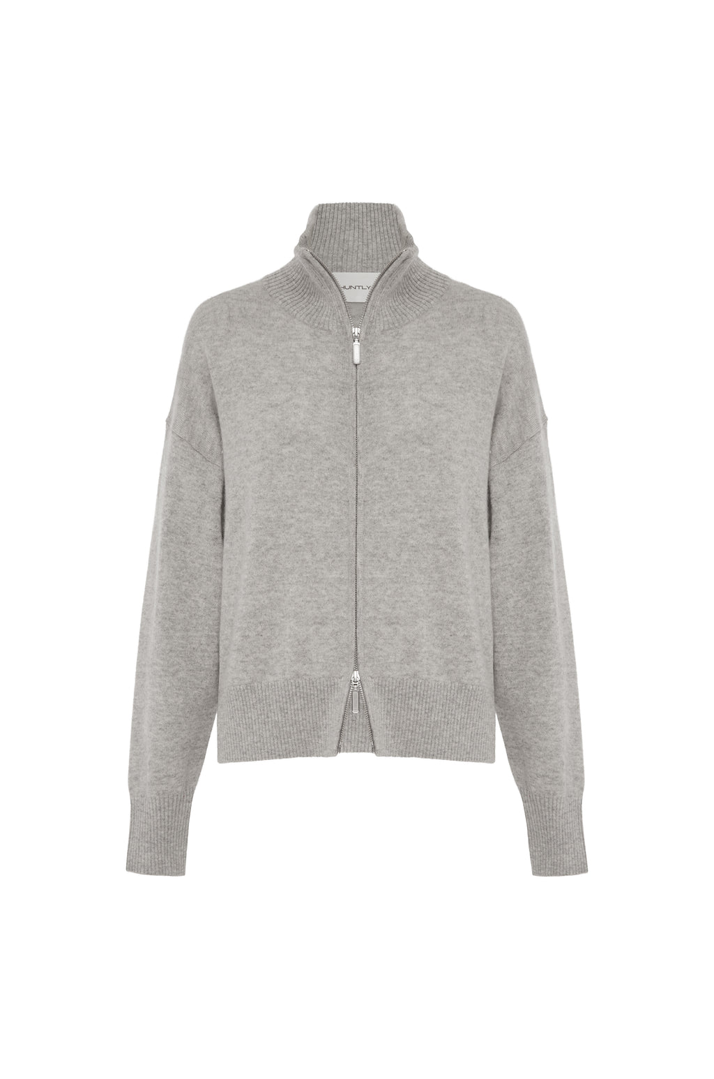 Margot Zip Jacket - Grey Marle