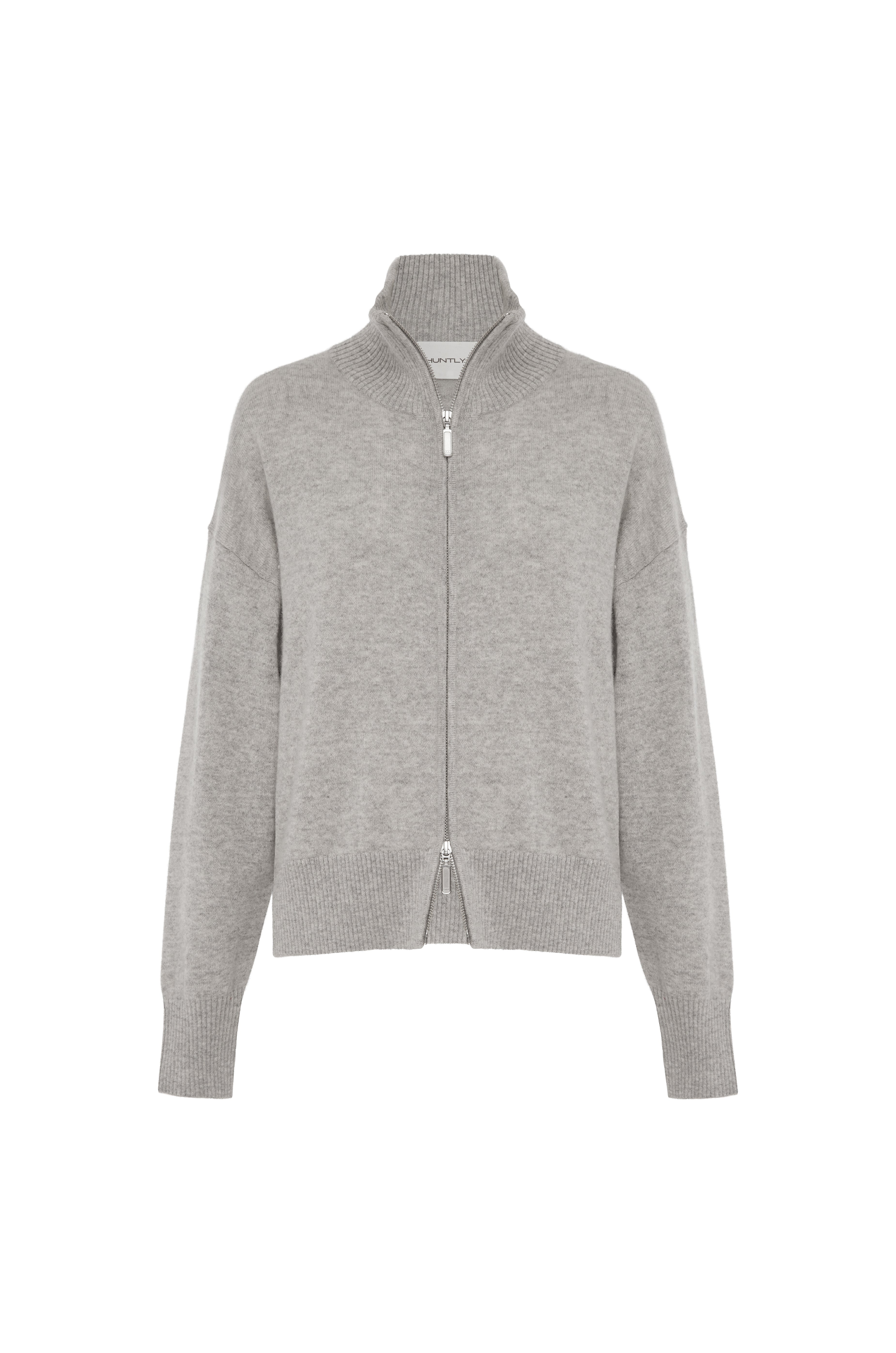 Margot Zip Jacket - Grey Marle
